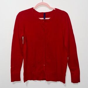 Vintage Y2K Dark Academia Downtown Girl Cherry Red Soft Cardigan Sweater